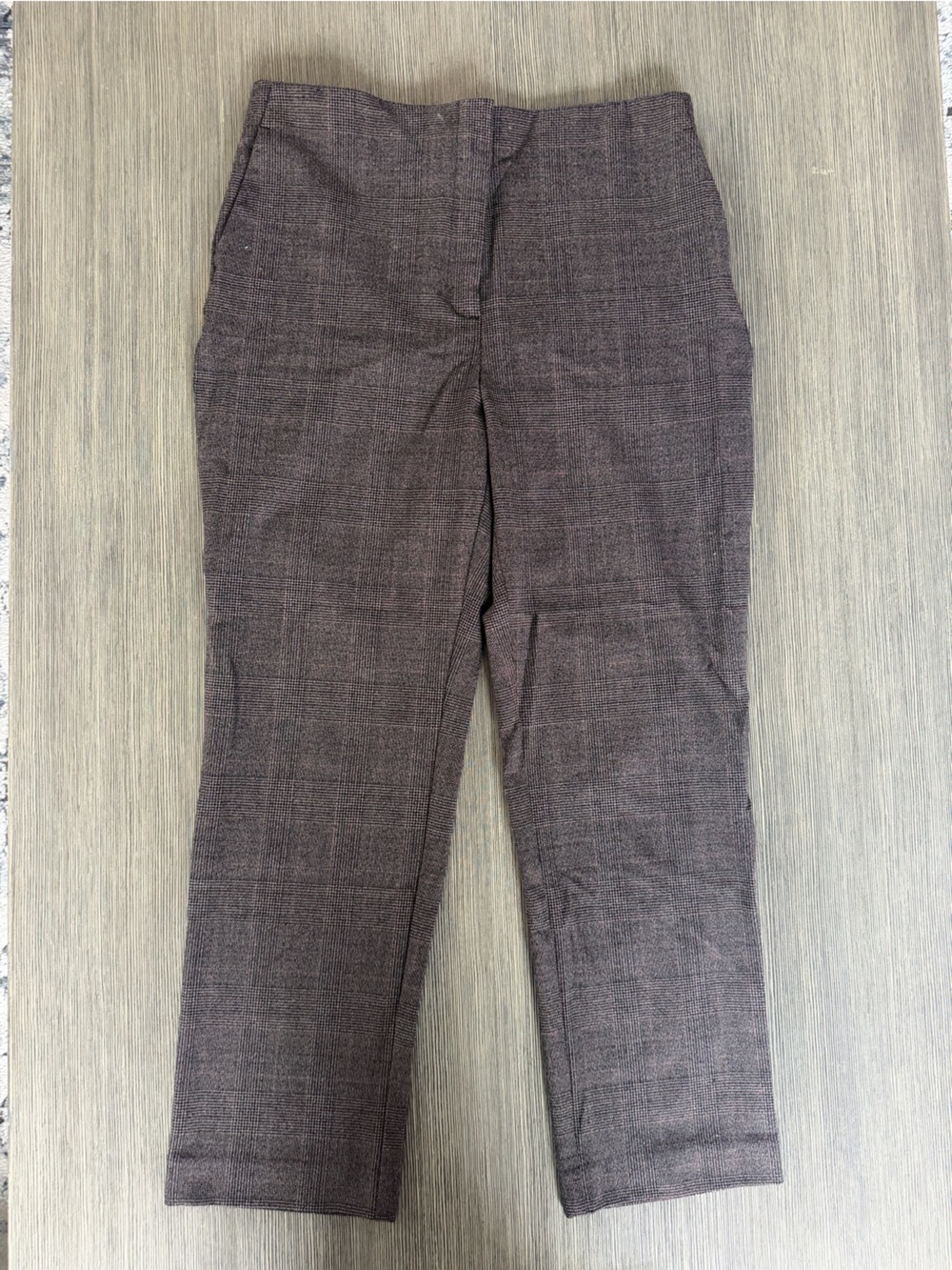 LOFT Brown Tweed Cropped Dress Pants